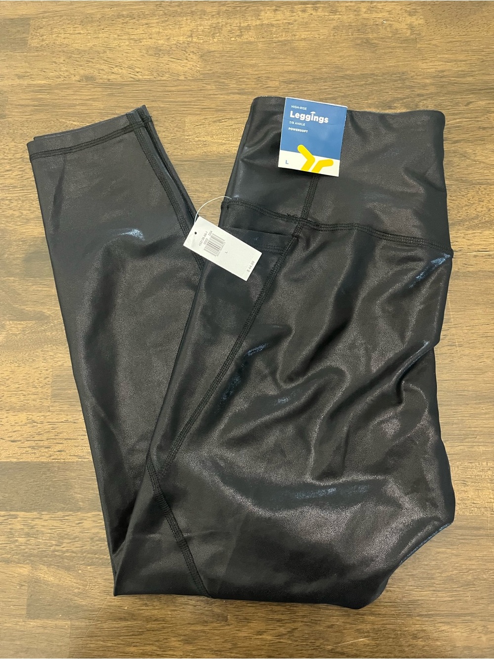 Old Navy Active Powersoft High Rise Leggings with Pockets Black Ankle Sz L NWT